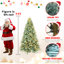 Arbre de Noël 7 pi en PE / PVC avec 500 lumières DEL blanc chaud - 1845 pointes, conception à branches articulées, support naturel, support en métal, décoration de Noël facile à assembler-118682942