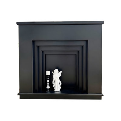 Simple French-style wall-mounted decorative fireplace cabinet