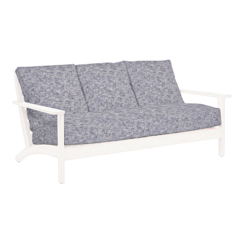 Kennebunkport Aluminum Sofa - Oyster, Kennebunkport #24 Oyster, No Welt, Dove Sunbrella® Linen