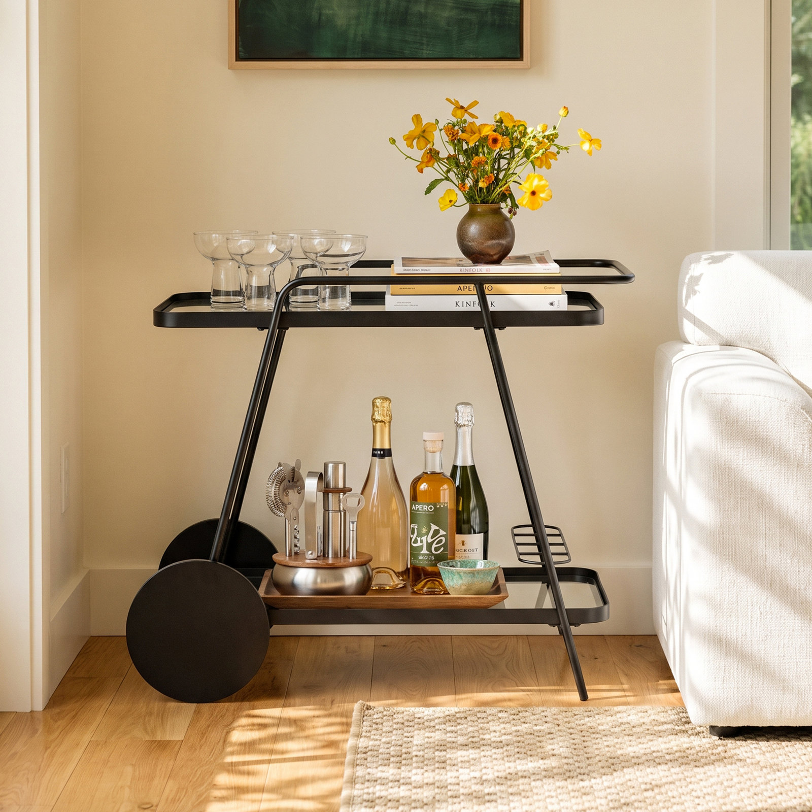 Cullin Bar Cart, Black