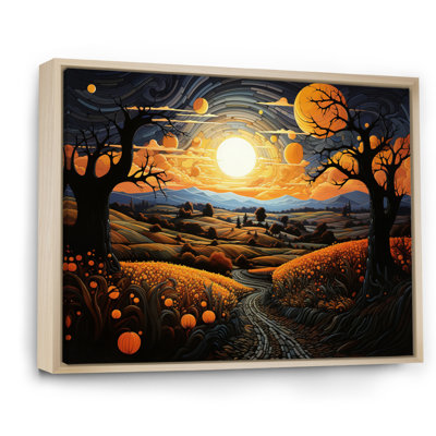 «Countryside the Pumpkin Field II», reproduction sur toile