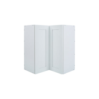 Everest Ready to Assemble Shaker Corner Diagonal Kitchen Cabinet in White