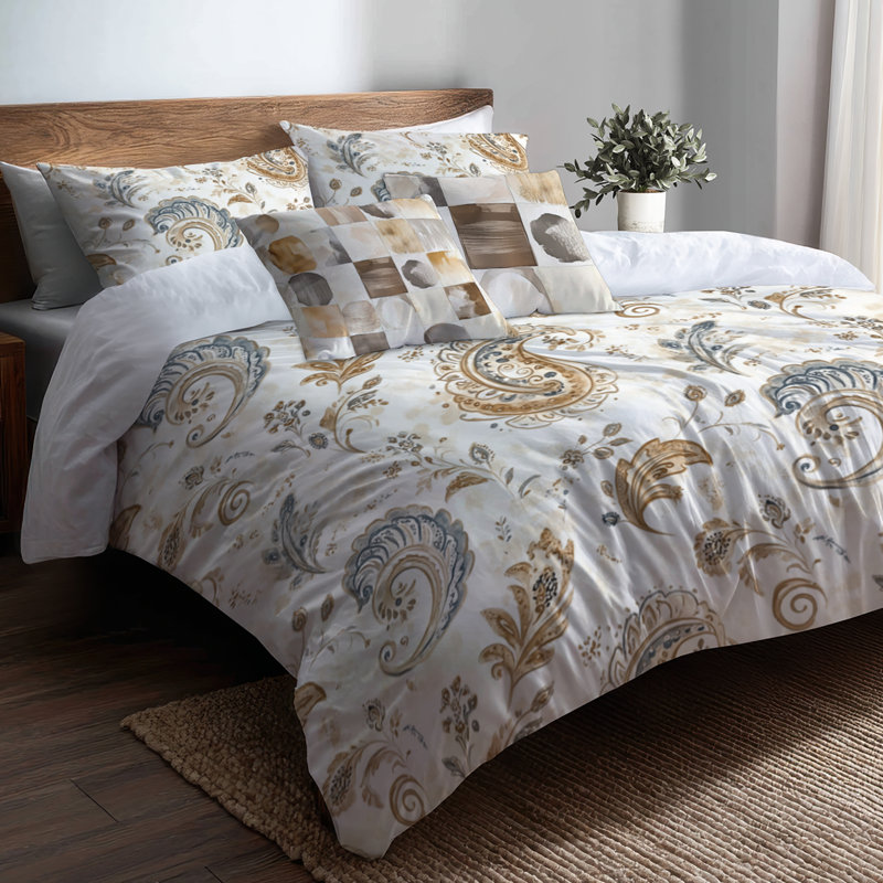 Ensemble de literie 6 pièces Modern Modern, King Comforter + 5 Additional Pieces