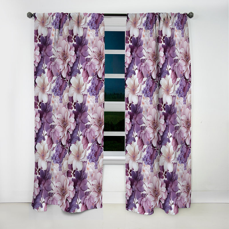 Orchid Dream - motif tropical II - Rideau floral - Rideau occultant floral - 1 panneau, L 52 po x L 84 po