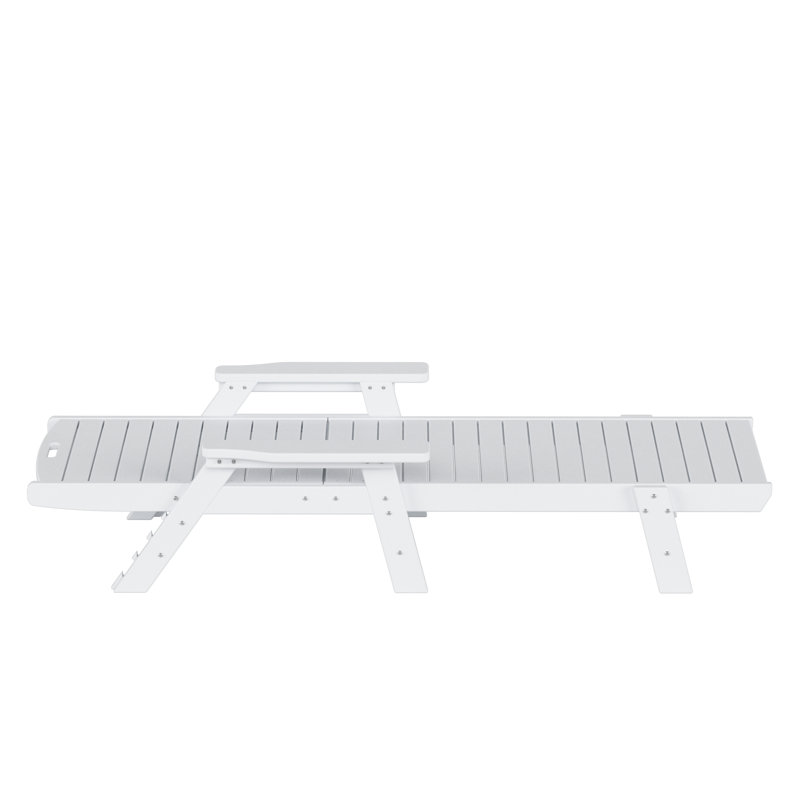 Chaise longue simple inclinable Laguna, Blanc