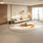 Log cream-style in-line sofa