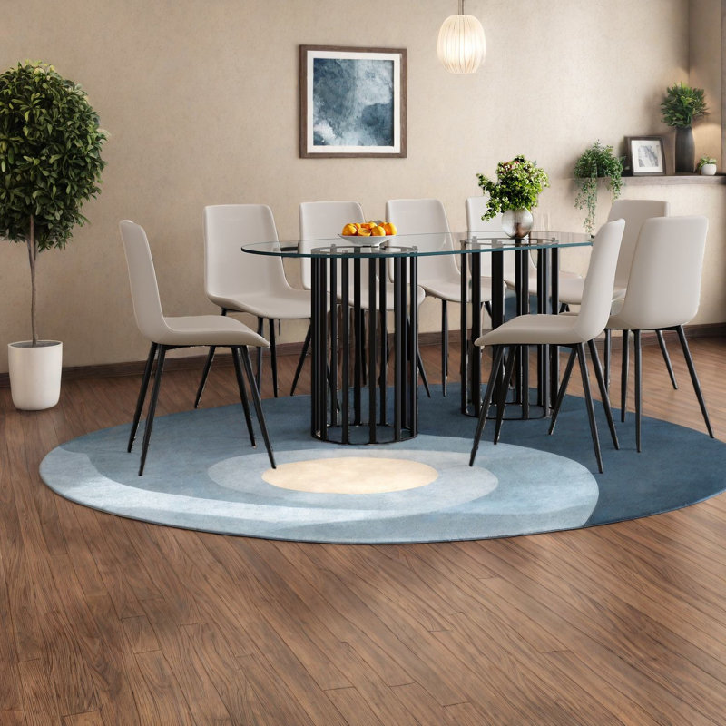 Ensemble de table de salle à manger avec siège (doit inclure à la fois la table et la chaise), Glass Modern Home