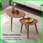 Table basse Mid-Century en chêne massif - Hauteurs ovales décalées, sans formaldéhyde, facile à assembler pour le salon