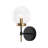 1-Light Wallchiere Clear Glass Wall Sconce