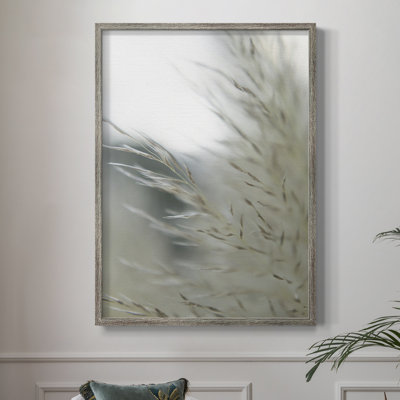 «Subtle Graminées II», reproduction encadrée - bois massif