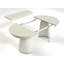Extendable Round Metal Base Dining Table-1010613447-1010613450