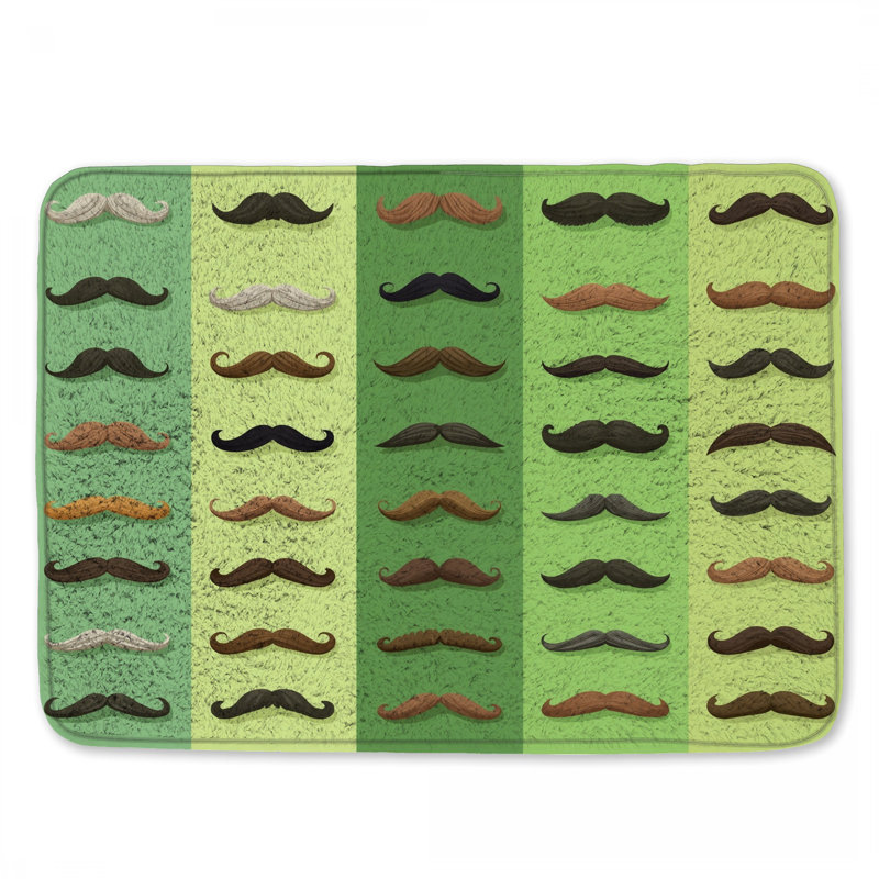 Tapis de bain de divers styles de moustache, L 34 po x L 21 po