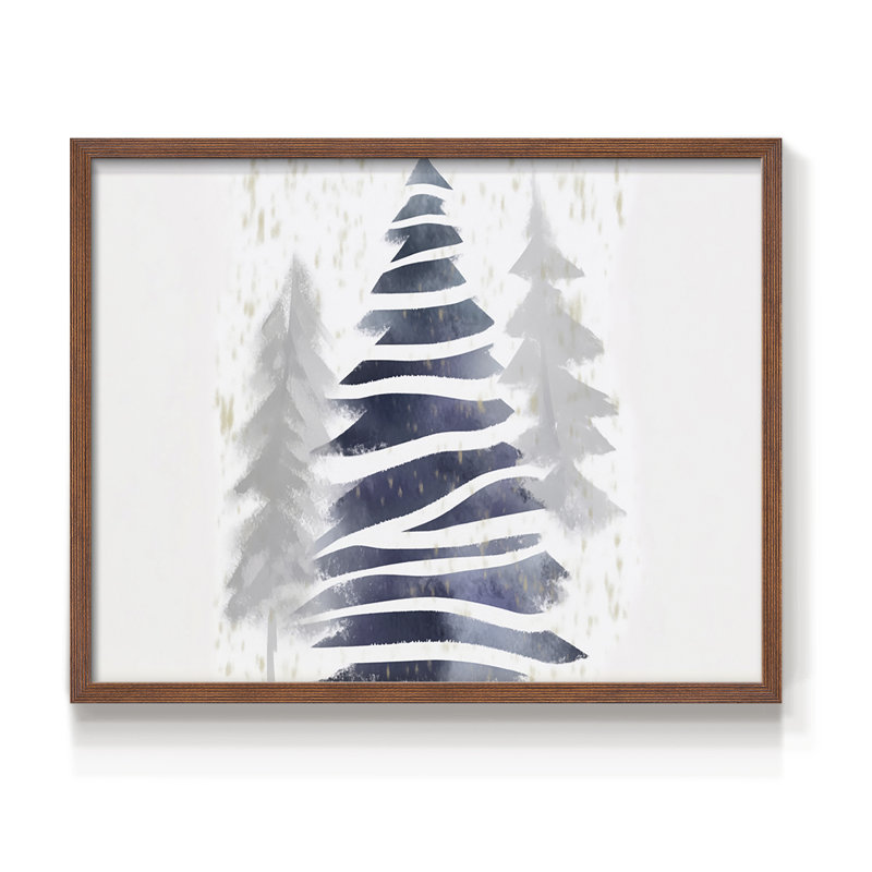 Art de Noël - DCCXCV - Reproduction encadrée - Restickable, H 11 po x l 14 po, Noyer