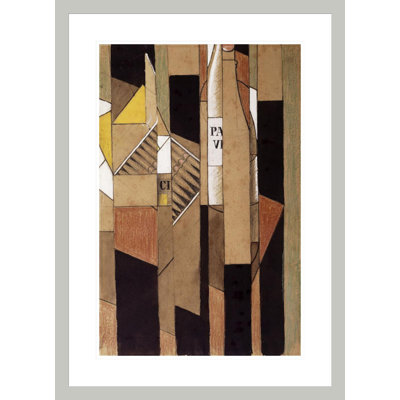 Nature morte avec bouteille et cigares par Juan Gris, impression giclée sur cadre