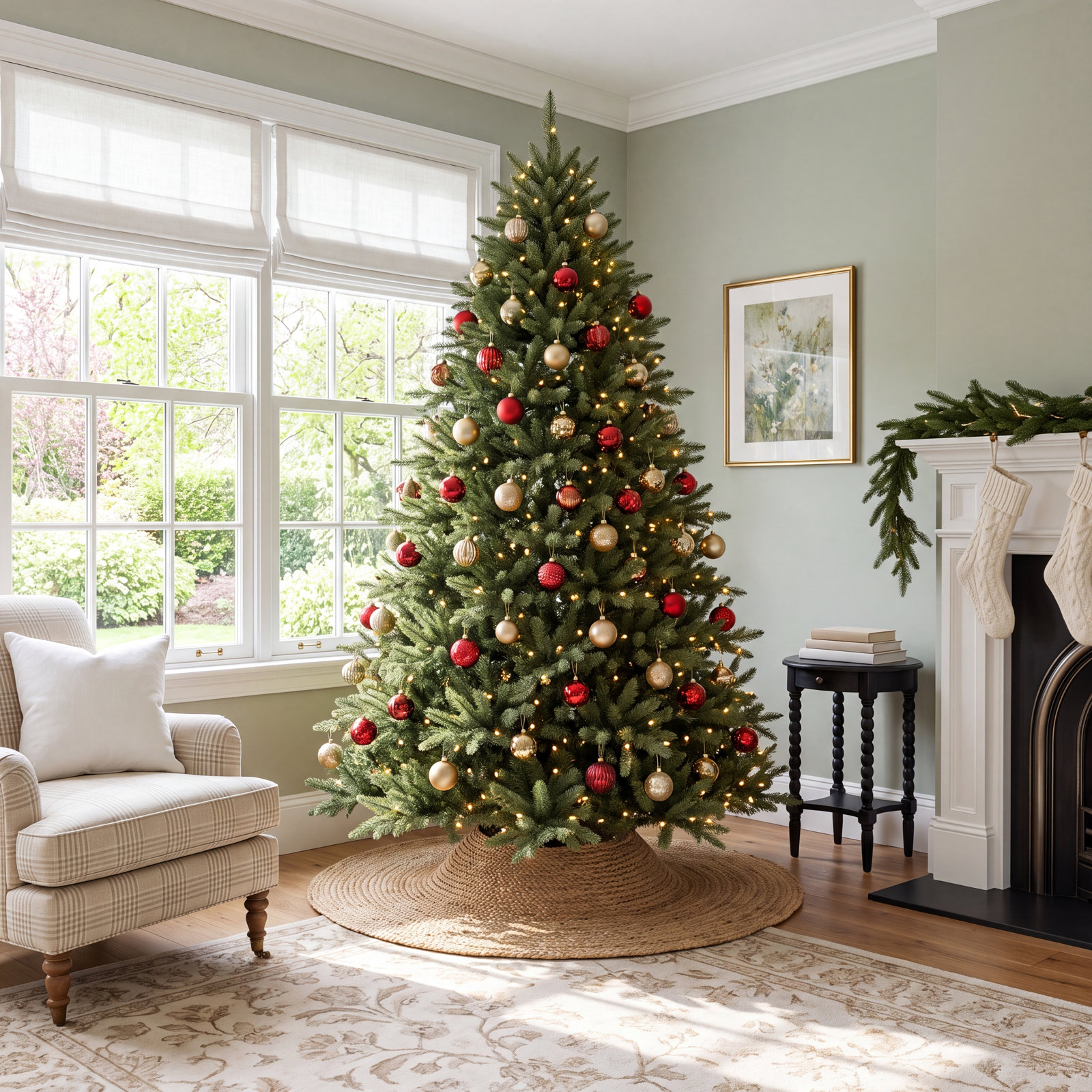 Pre-Lit Christmas Tree, 6' H