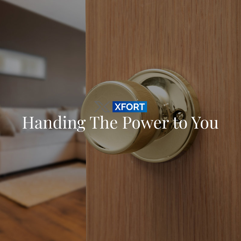 XFORT Bello Passage Knob Set Satin Chrome, Door Knob for Internal Wooden Doors, Complete Set with Tubular Latch