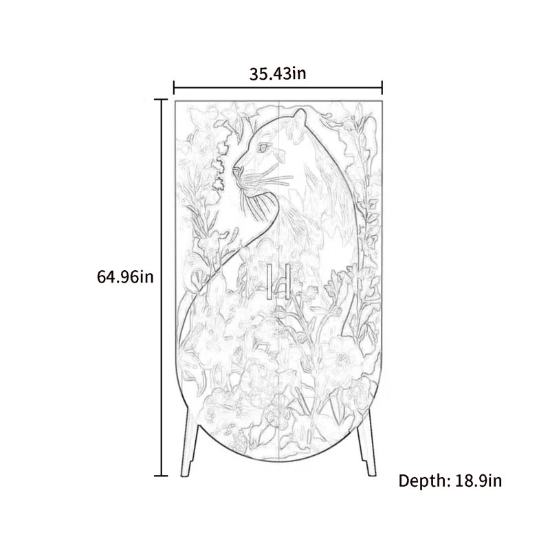 Armoire de rangement moderne à deux portes, Vert / blanc ivoire