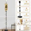 Grande lampe moderne sur pied avec télécommande à DEL à intensité variable, abat-jour réglable à motif de feuilles botaniques beige pour le salon, la chambre et le bureau