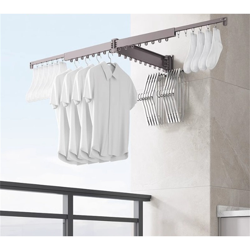 Compactexpand Foldable Clothes Rack, 6.54" H x 63.49" W x 3.34" D