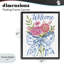 Cadre flottant Bow & Flowers Welcome, conception par Deb Strain-761952825-761952837