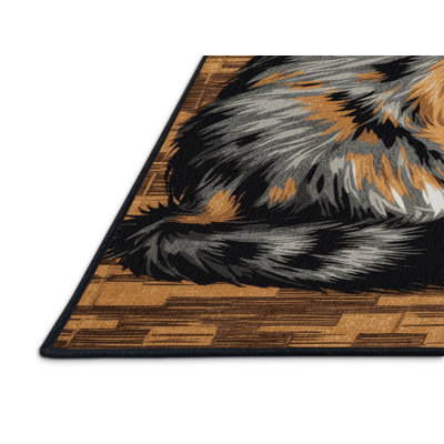 Washable Australian Mist Cats Area Rug