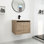 Meuble-lavabo de salle de bain avec lavabo - Armoire murale imitation chêne