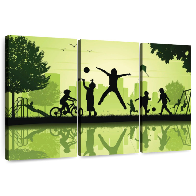 Ashelle Children In The Park, 20" H x 33" W