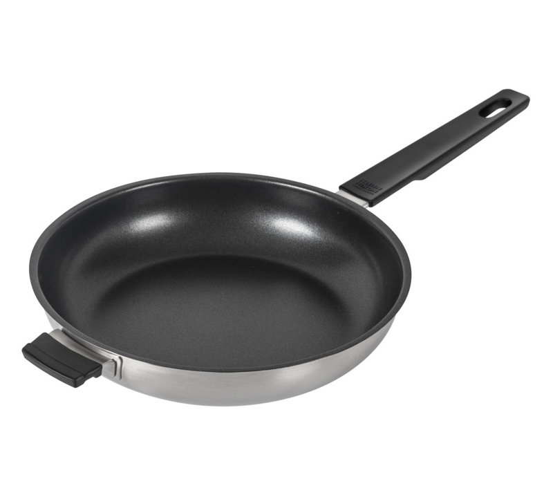 Kuhn Rikon Smart & Compact Stainless Steel Non-Stick Induction Safe Frying Pan, 28cm