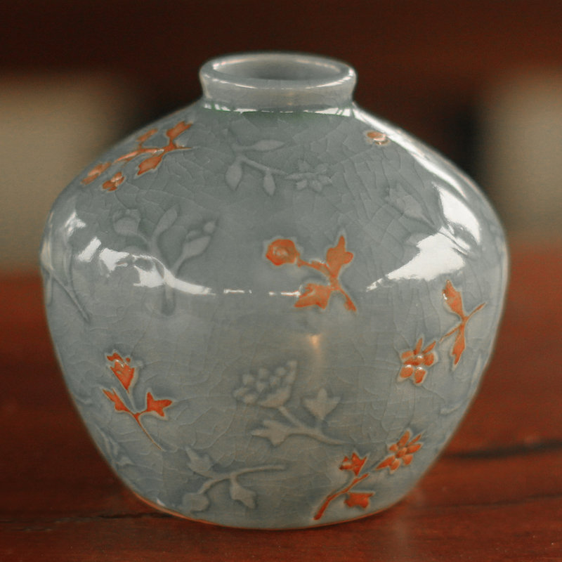 Vase de celadon en céramique automne my cardiaque Lockley