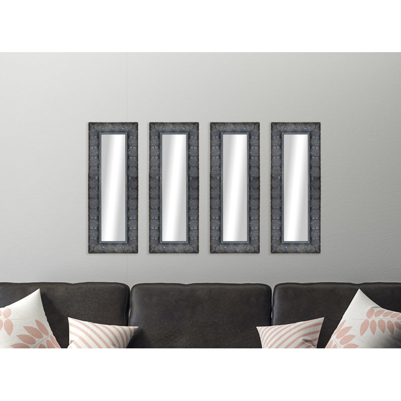 Ensemble de 4 miroirs vénitiens 4 pièces Derrell, H 36,5 po x l 10,5 po