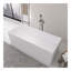 Baignoire de trempage autoportante à surface solide de 66,9 pouces pour salle de bain