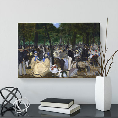 Music In The Tuileries Gardens by Edouard Manet - Wrapped Canvas