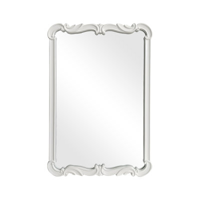 Asbille Glossy White Wall Mirror