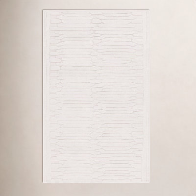 Elona Ivory Hand-Tufted Abstract Wool Rug
