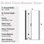 Porte de douche pivotante semi-sans cadre 34 "- 35 3/8" X 72 "avec verre trempé 1/4"