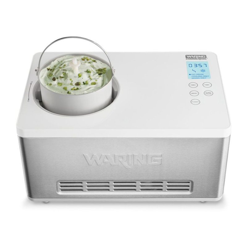 Waring 2-Quart Silver Stainless Steel Ice Cream Maker
