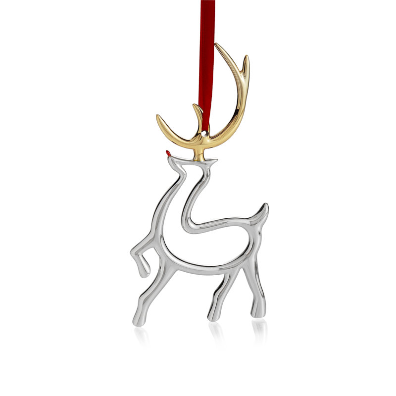 6.5'' Metal Animals Holiday Shaped Ornament
