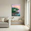 Ensemble de 1 tableau sur toile représentant un phare et un paysage-129354977-129354979