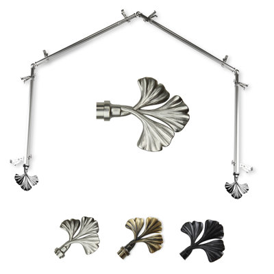Steel Adjustable Bay Window Single Curtain Rod