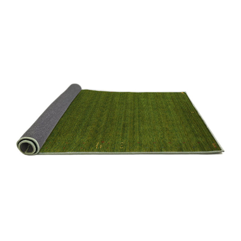 Tapis de zone vert contemporaine, Rond 8 pi