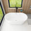 Baignoire de trempage autoportante en acrylique lustré 67 po 67 po