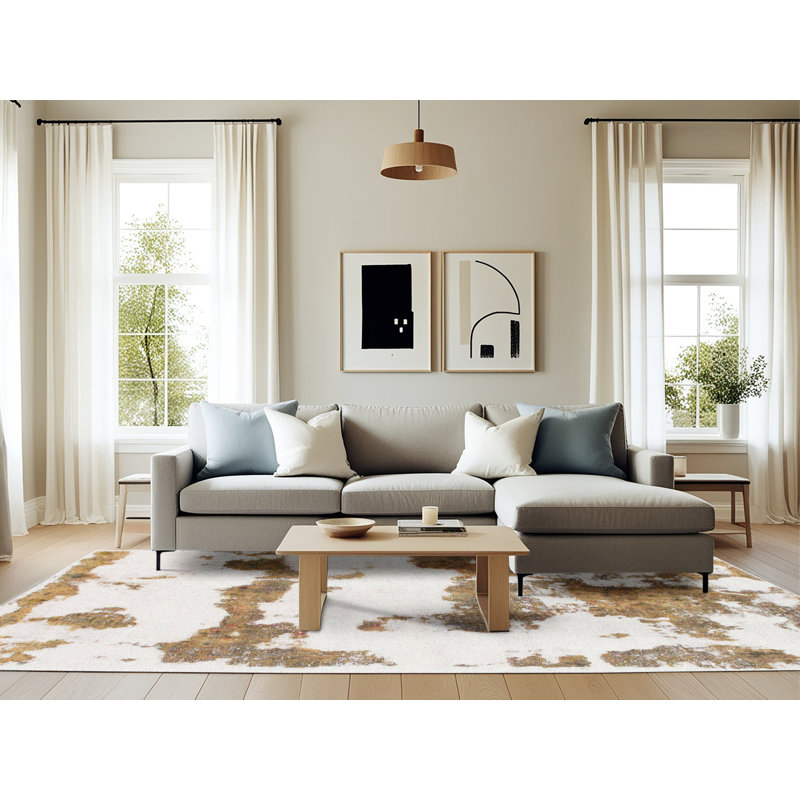 Abstract Indoor Rug, Rectangle 6' x 9'
