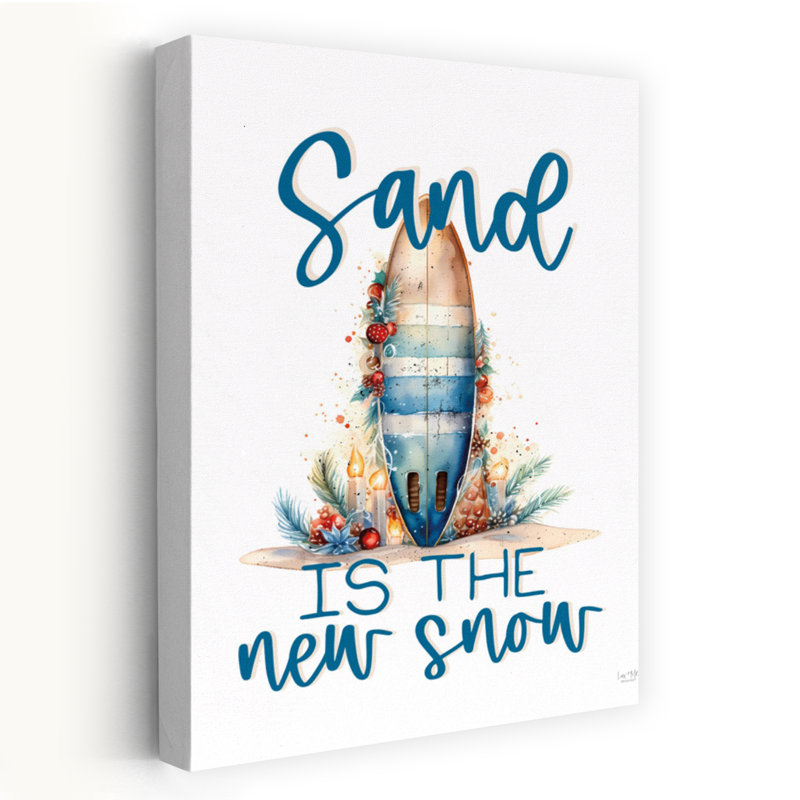 «Sand Is The New Snow», art côtier abstrait, H 24 po x l 16 po