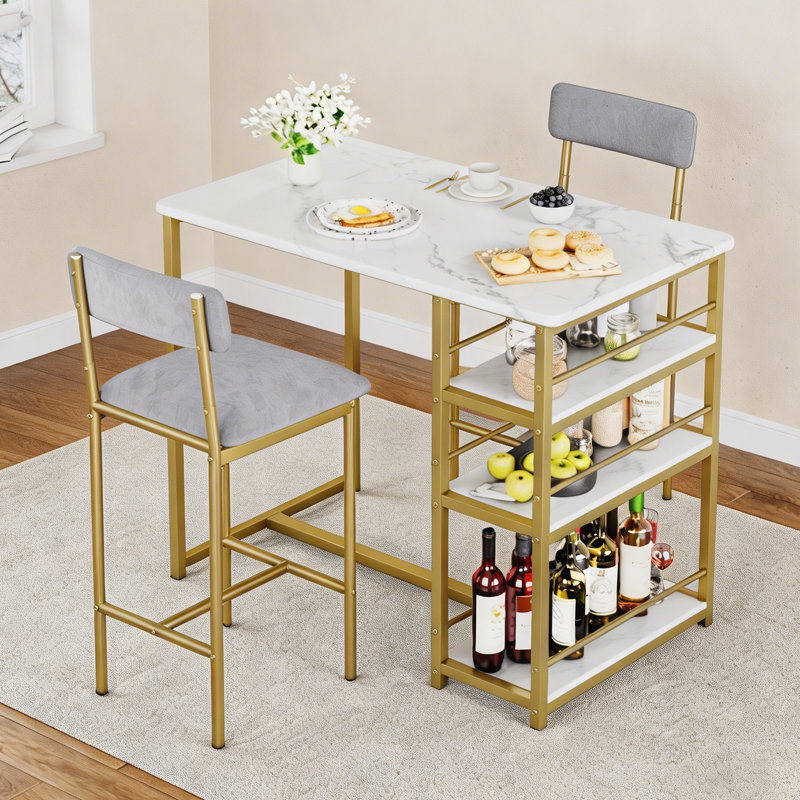 Blue Elephant Bar Set, Gold/Grey/White