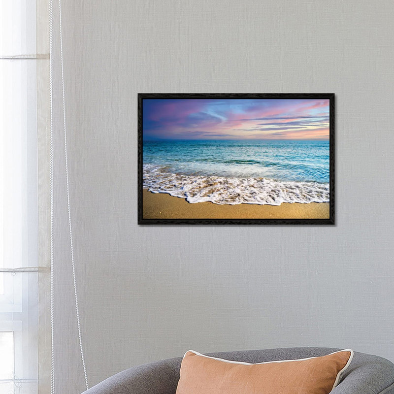 Romantic Beach Sunrise, South Florida by Susanne Kremer - Gallery-Wrapped Canvas Giclée on Canvas, Black Framed