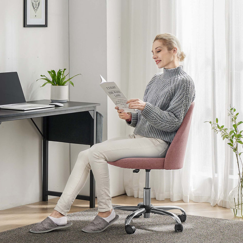 Chaise de bureau Magdaleen, Rose