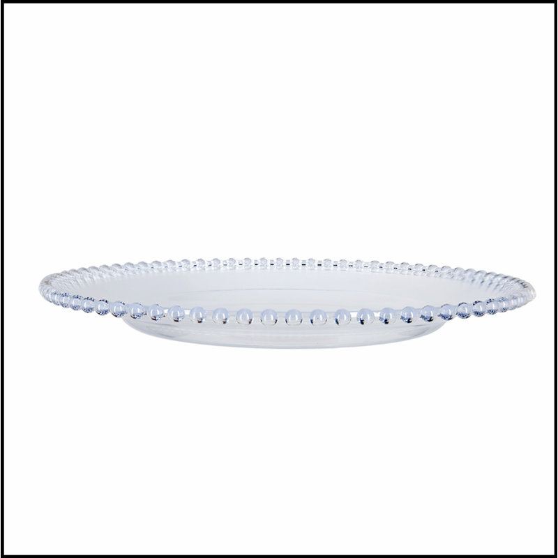 Paquet de 8 assiettes de présentation en plastique, P 13 po, Clair