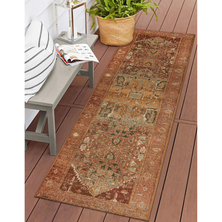 Marina Heriz Indoor/Outdoor Area Rug Terracotta