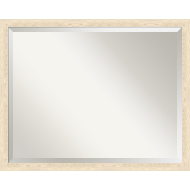 Miroir mural en bois Jobany, Brun clair, Rectangle, 24 po x 30 po