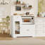 35.4" Wide  Kitchen Pantry, Food Pantry wih Cupboard, Drawer, and Microwave Cube-111987836